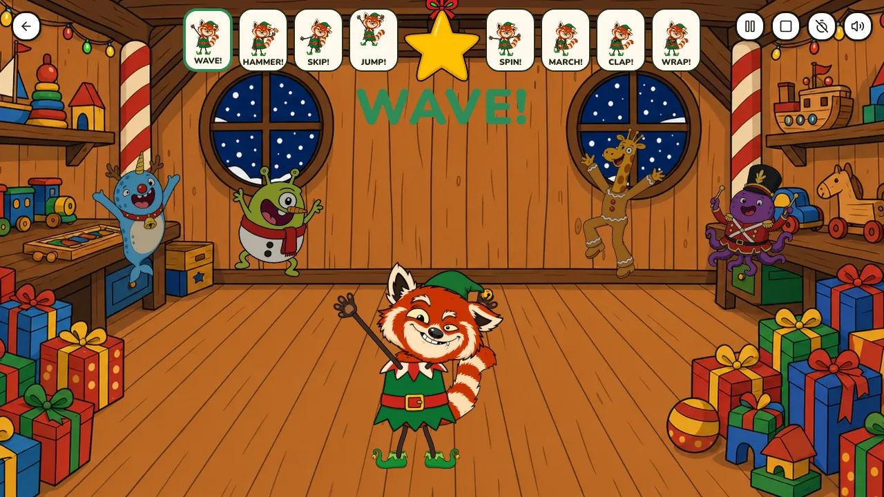 Elf Dance Party gameplay screenshot